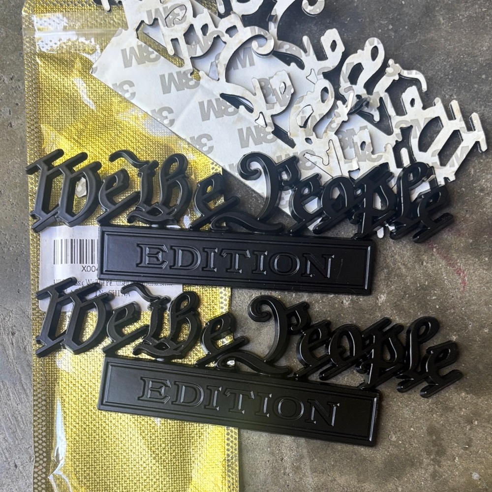 Black 'We The People' Edition Emblems